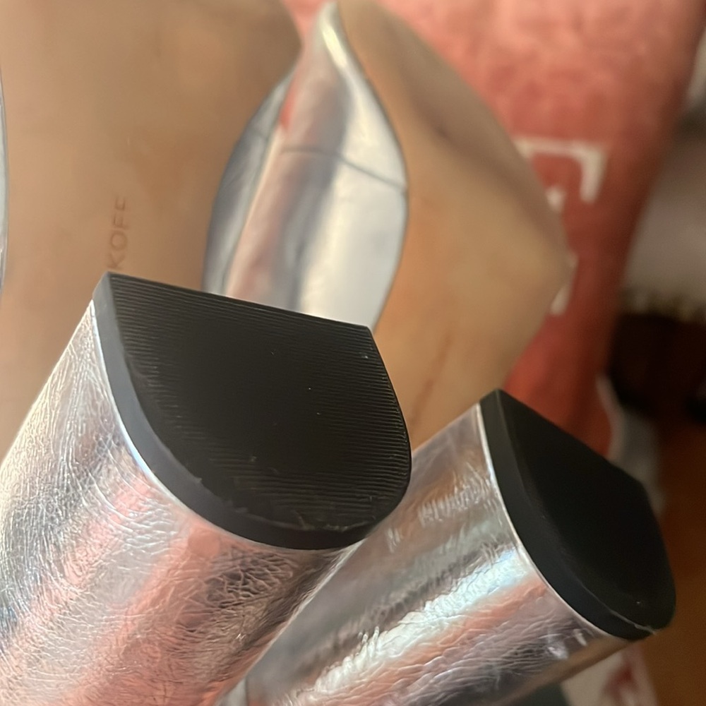 Rebecca Minkoff Silver Ankle Boots - Picture 8 of 8